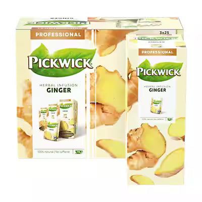 Pickwick Professional Gember Thee Cafeïnevrij 25 Theezakjes