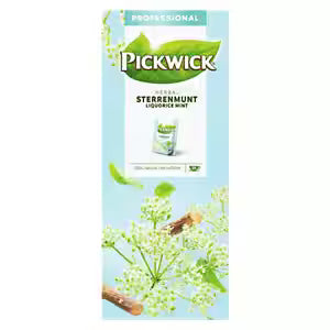 Pickwick Sterrenmunt Thee Cafeïnevrij 25 Theezakjes